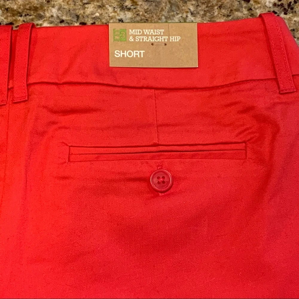 NWT Mossimo Red Stretch Bermuda Walking Shorts 6 - Picture 11 of 14